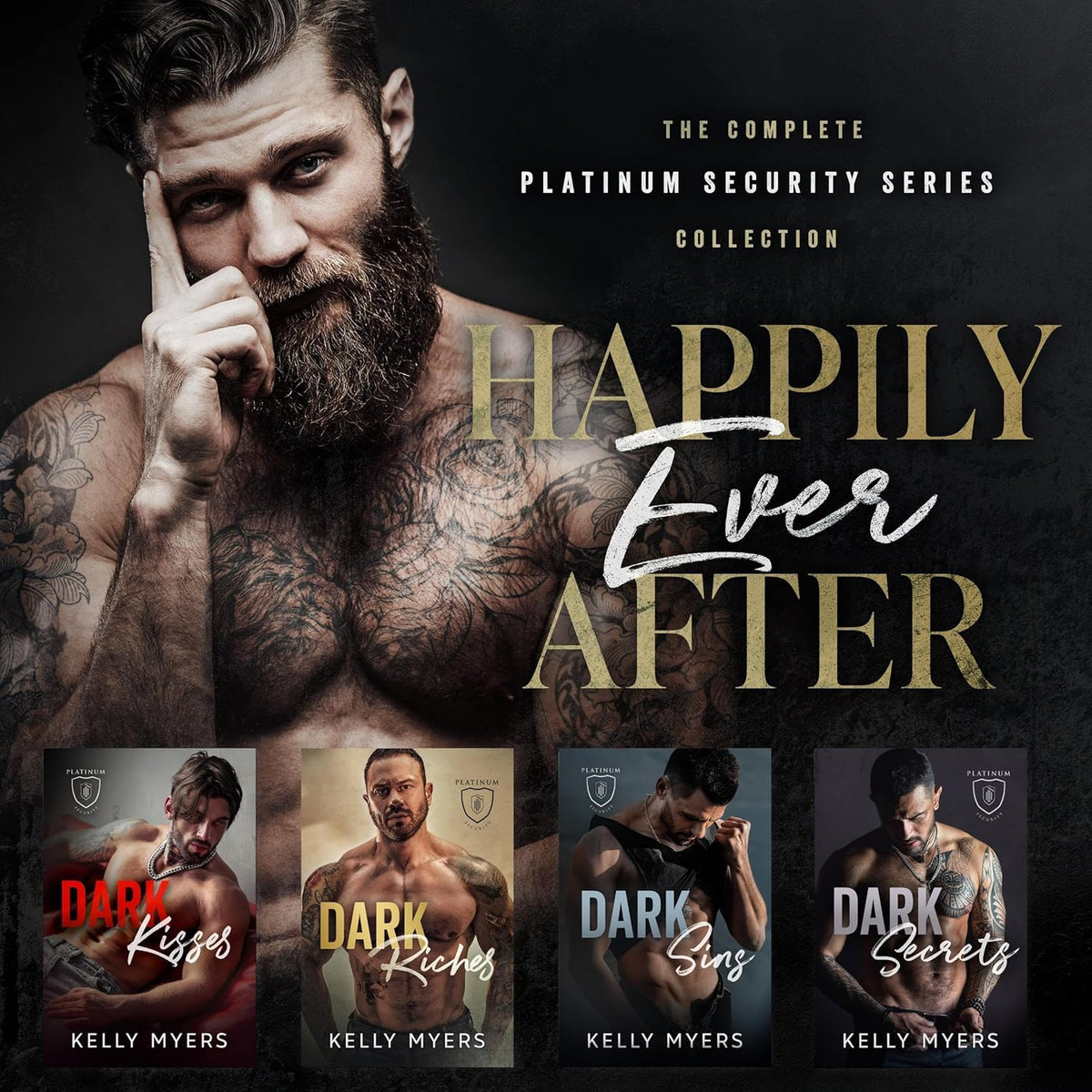 Kelly Myers Happily Ever After Platinum Security Series Collection front view romantic suspense audiobook box set