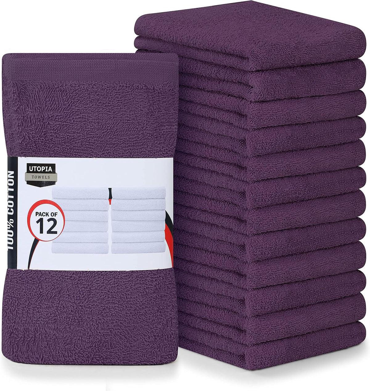 Utopia Towels Kitchen Bar Mops, Pack of 12, 16x19 in, 100% Cotton, Black | Multi-Purpose Cleaning Cloths for Home & Kitchen Bars - Super Absorbent, Soft, Durable, Lint-Free, Machine Washable - Image 14