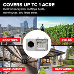 Bird B Gone bird deterrent device package contents including power supply adapter