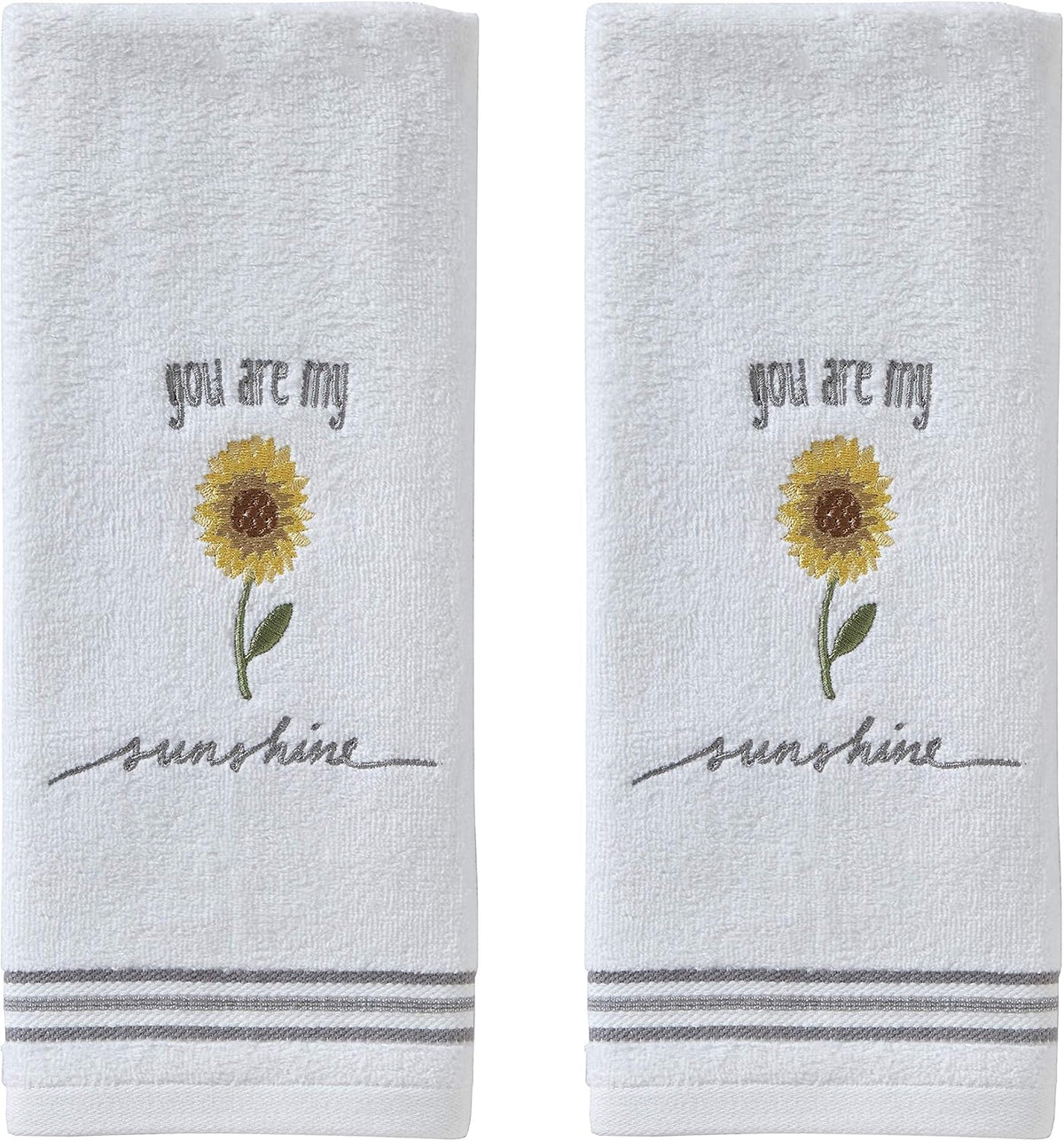 SKL Home by Saturday Knight Ltd. Flower Basket Bike Hand Towel (2-Pack), Wht - Image 10