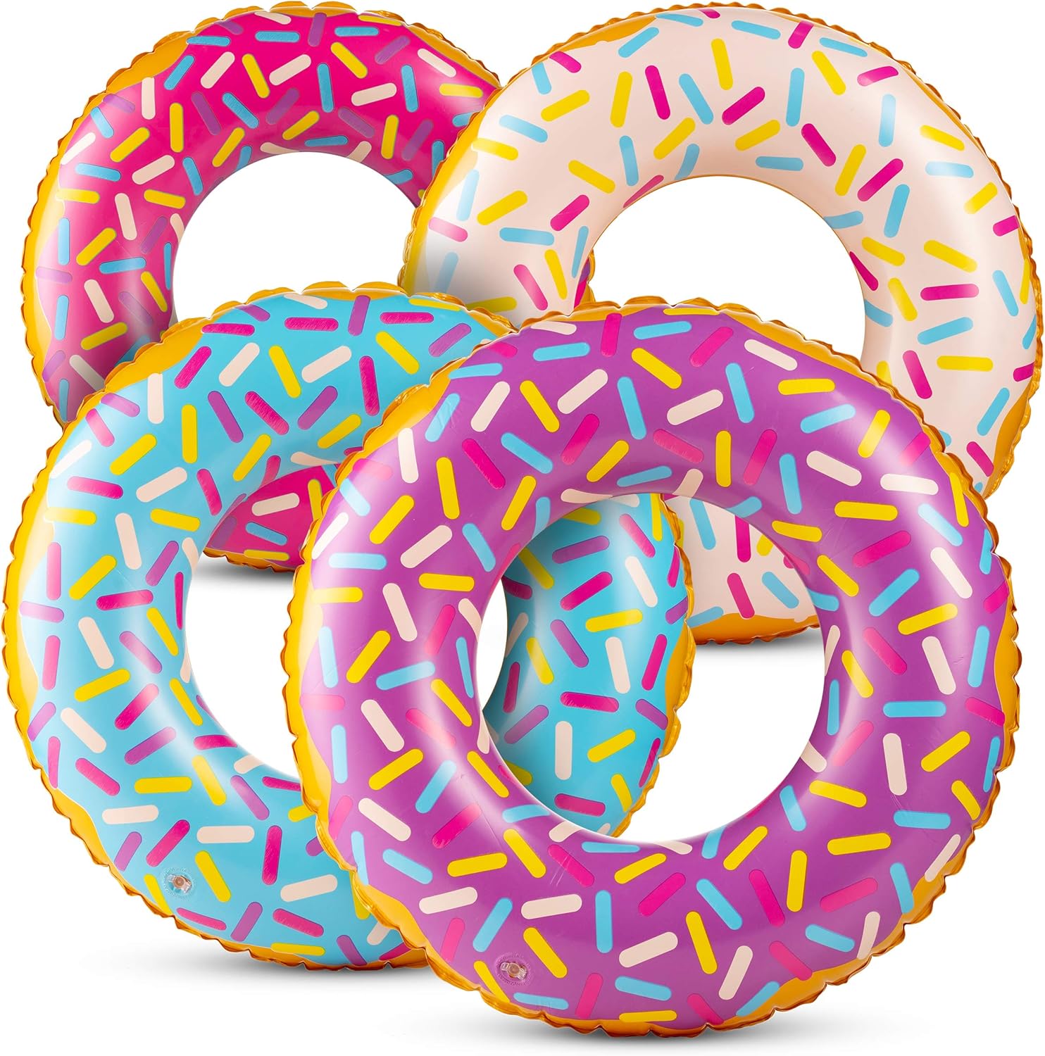 Bedwina inflatable donut pool floats front view for kids