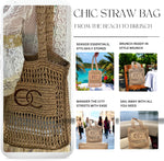 EcoGoTravel mesh handbag close up of crochet knit texture