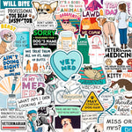 BulbaCraft 100 pieces veterinary stickers front view