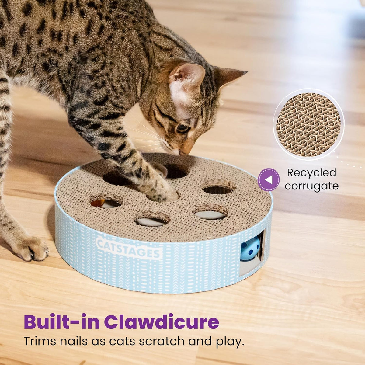 Top view of Catstages Scratch N' Hunt cat toy