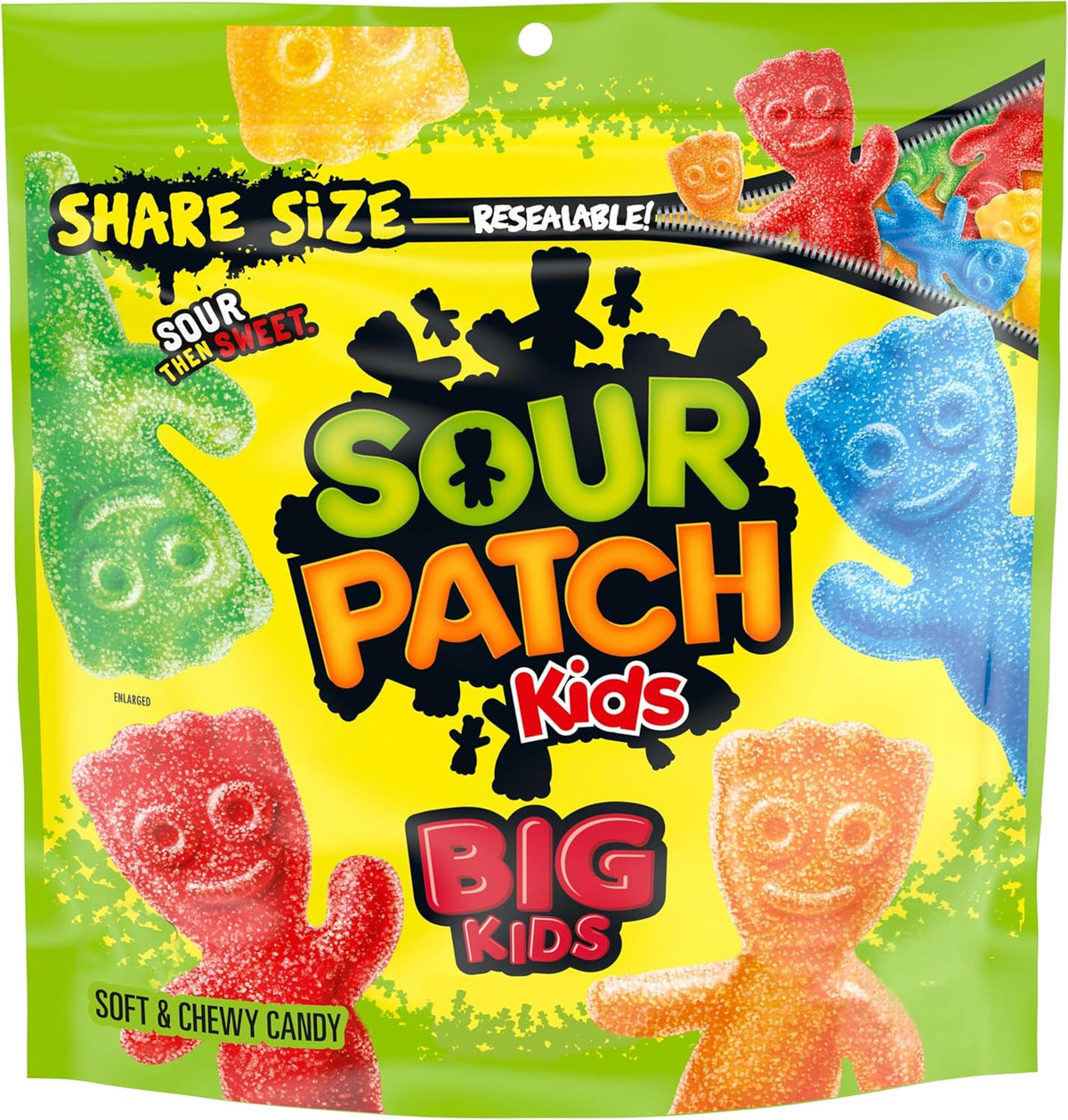 Sour Patch Kids Big Kids Soft and Chewy Gummy Candy front view bag