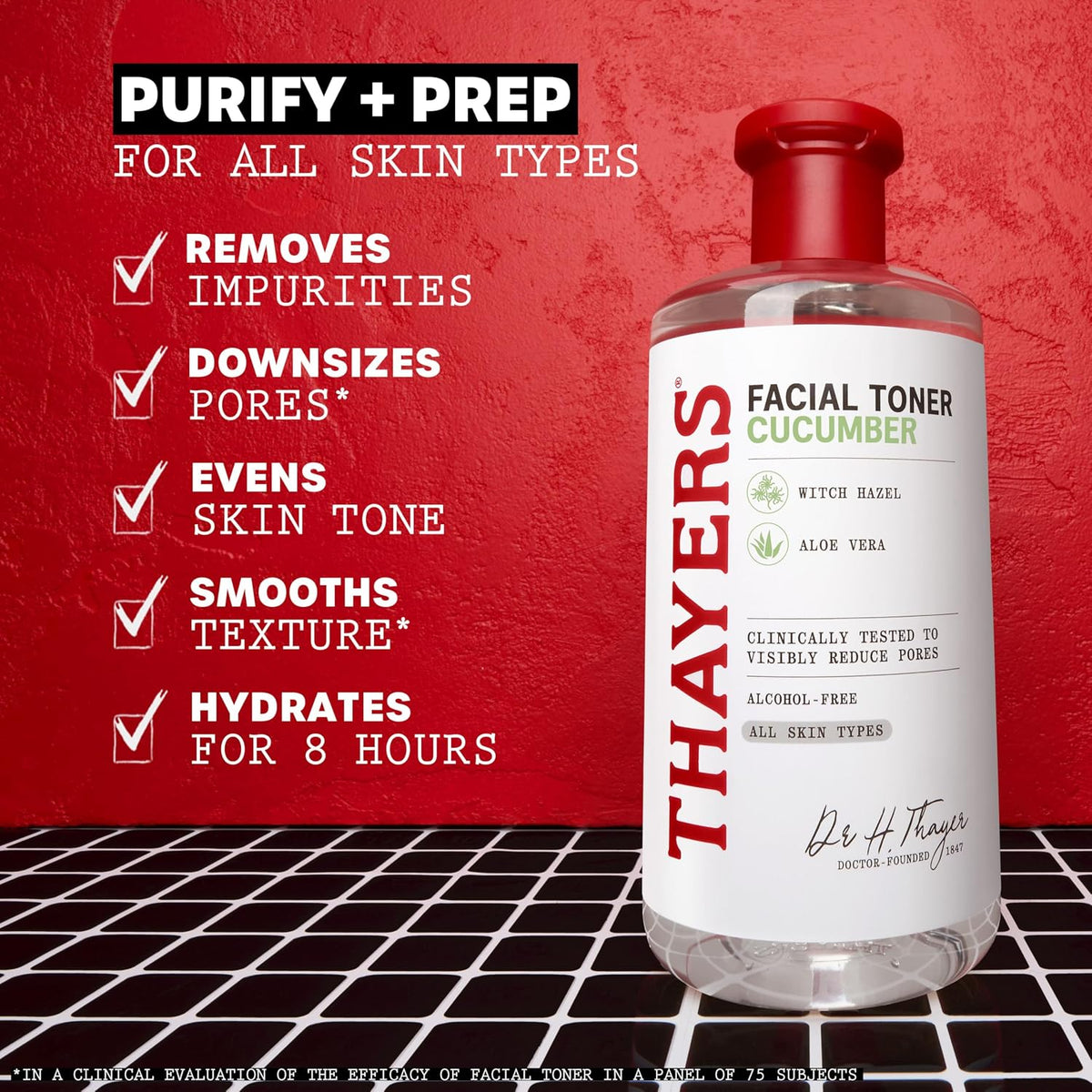 Thayers facial toner dispensing on cotton pad