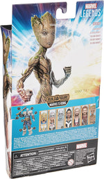 Groot action figure packaging and included Korg Build-A-Figure part