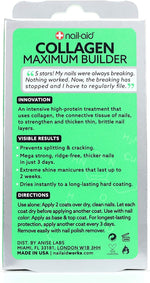 Nail-Aid collagen maximum builder brush applicator and clear liquid closeup