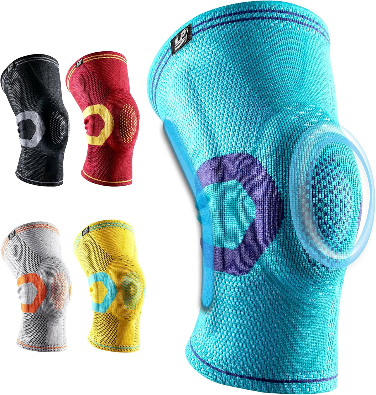 LP Support 170XT Premium Compression Knee Sleeve with Silicone Patella Pad & Bilateral Stays - Breathable Joint Stability & Injury Prevention Brace for Running, Basketball & Pro Sports (Black, Extra Large,1pcs) - Image 9