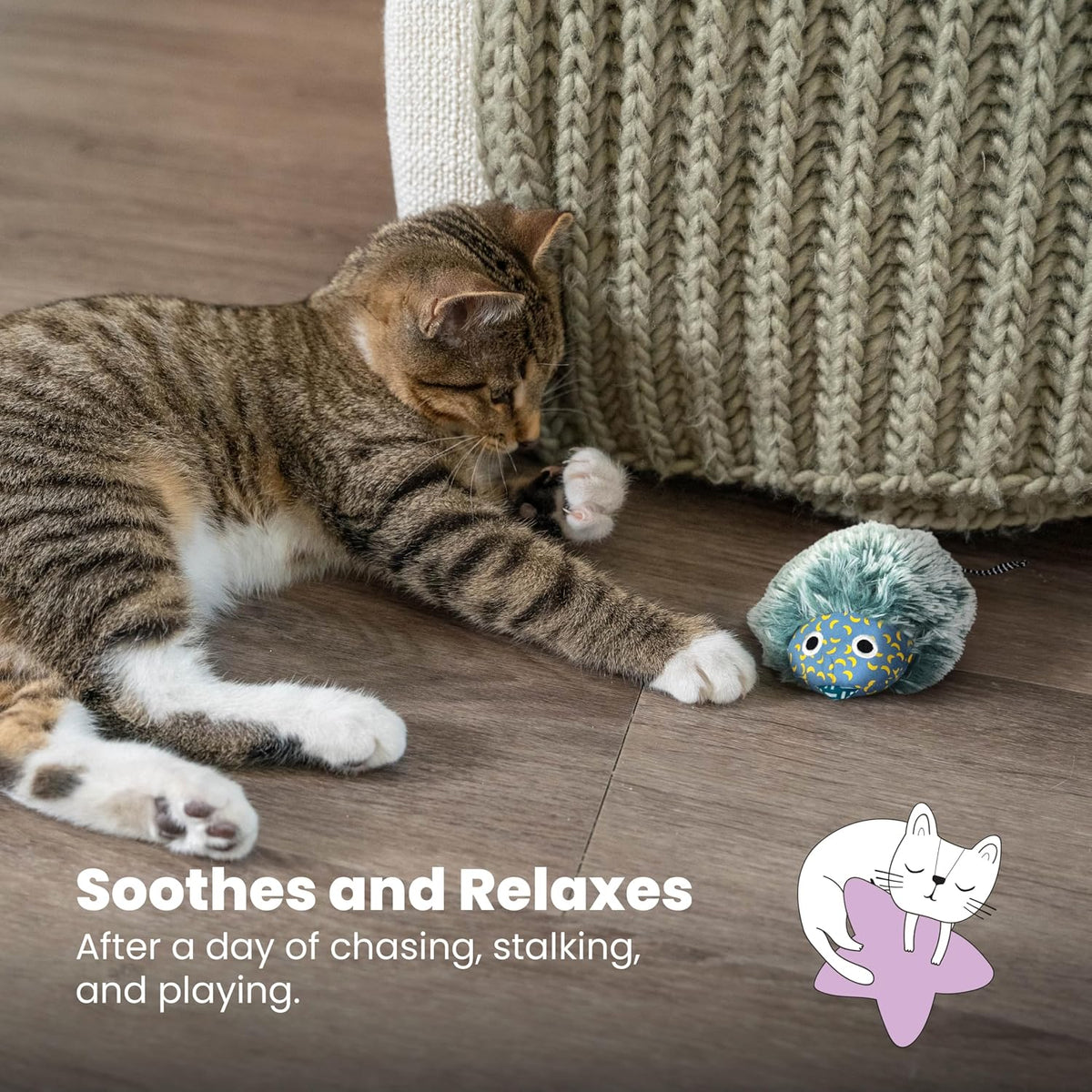 Petstages plush cat toy pair