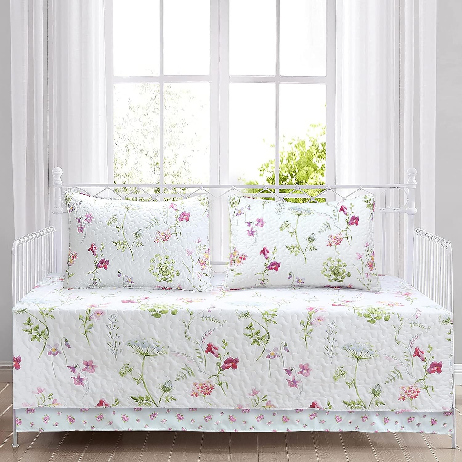 Cozy Line Home Fashions Azalea floral daybed set front view