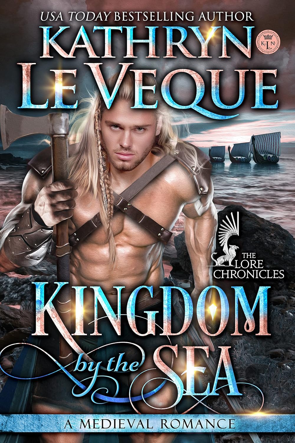 Kathryn Le Veque Kingdom by the Sea book front view authentic medieval romance novel