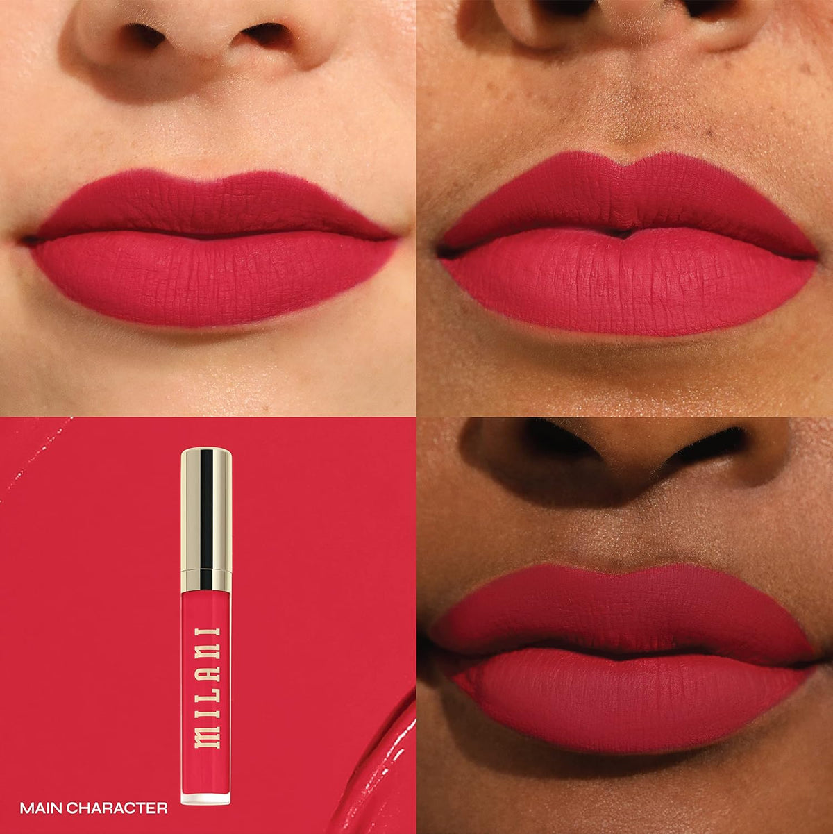 Milani longwear transfer proof liquid lip color packaging and bottle display