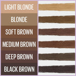 Applying brow powder with the integrated sponge applicator