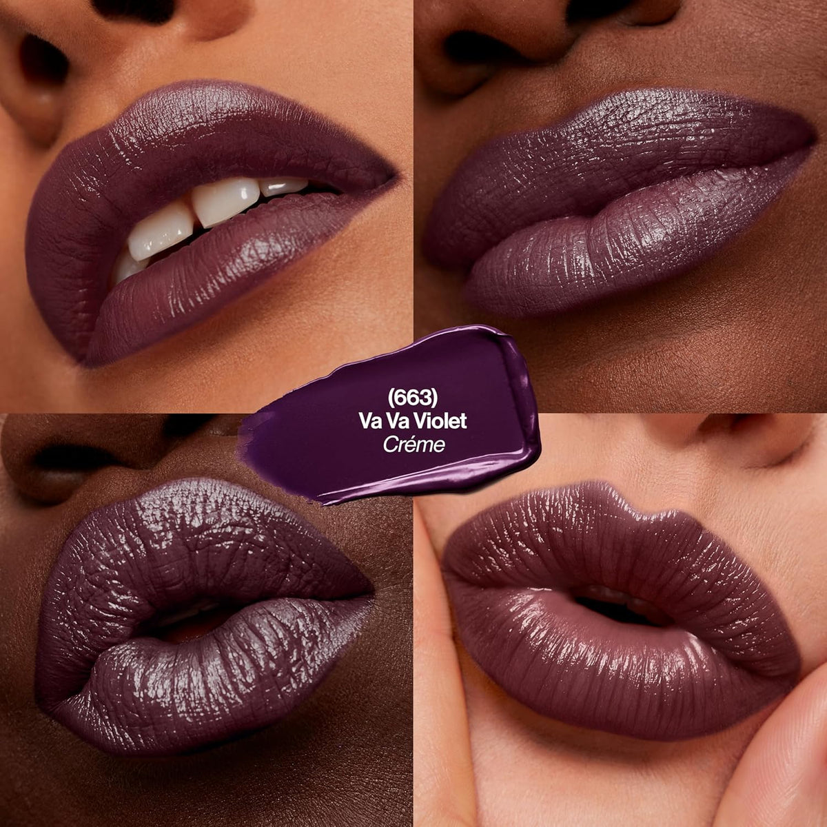 Revlon Super Lustrous Lipstick shade 663 Va Va Violet open bullet display