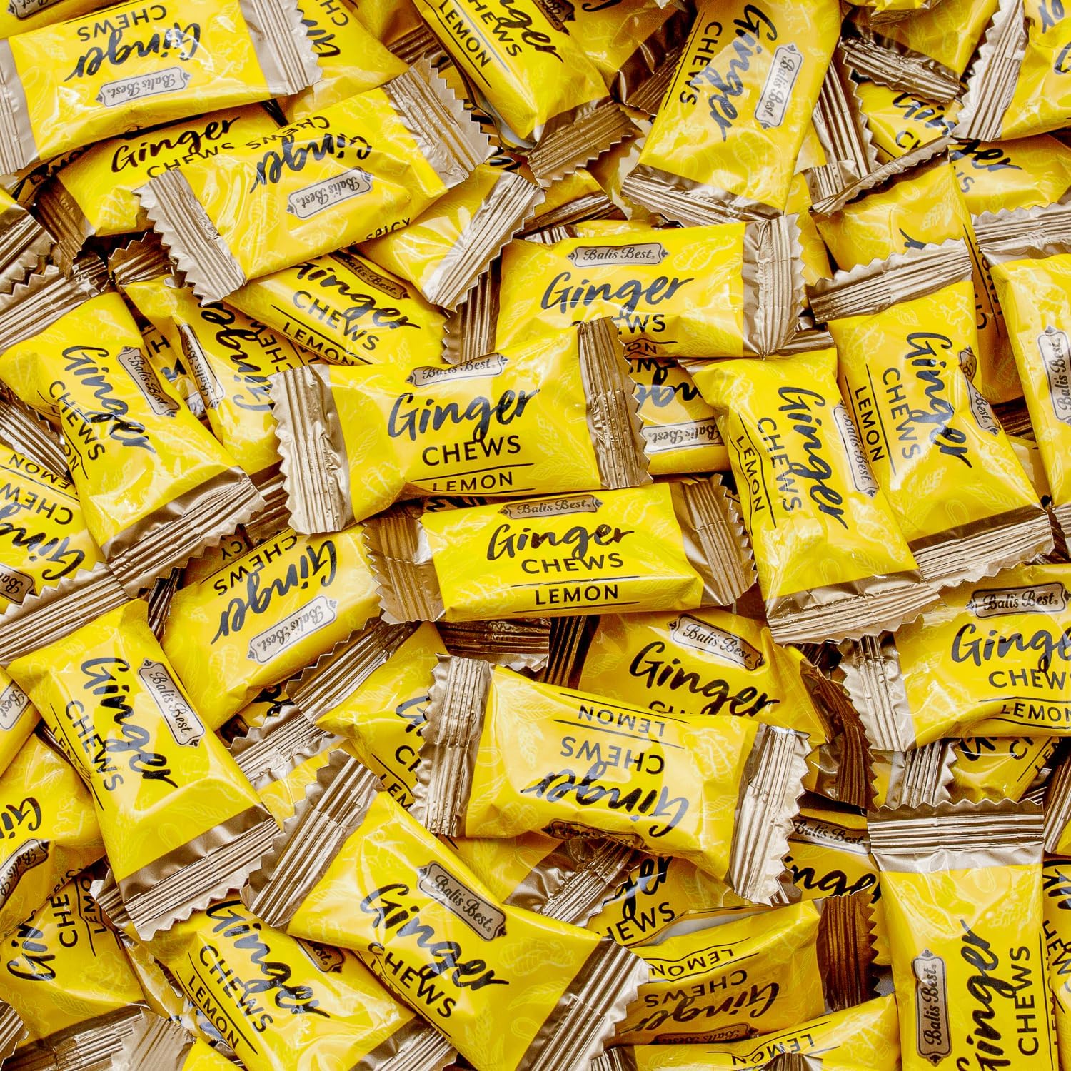 Prince Of Peace Lemon Ginger Chews 1 Pound front package view showing real ginger graphics.