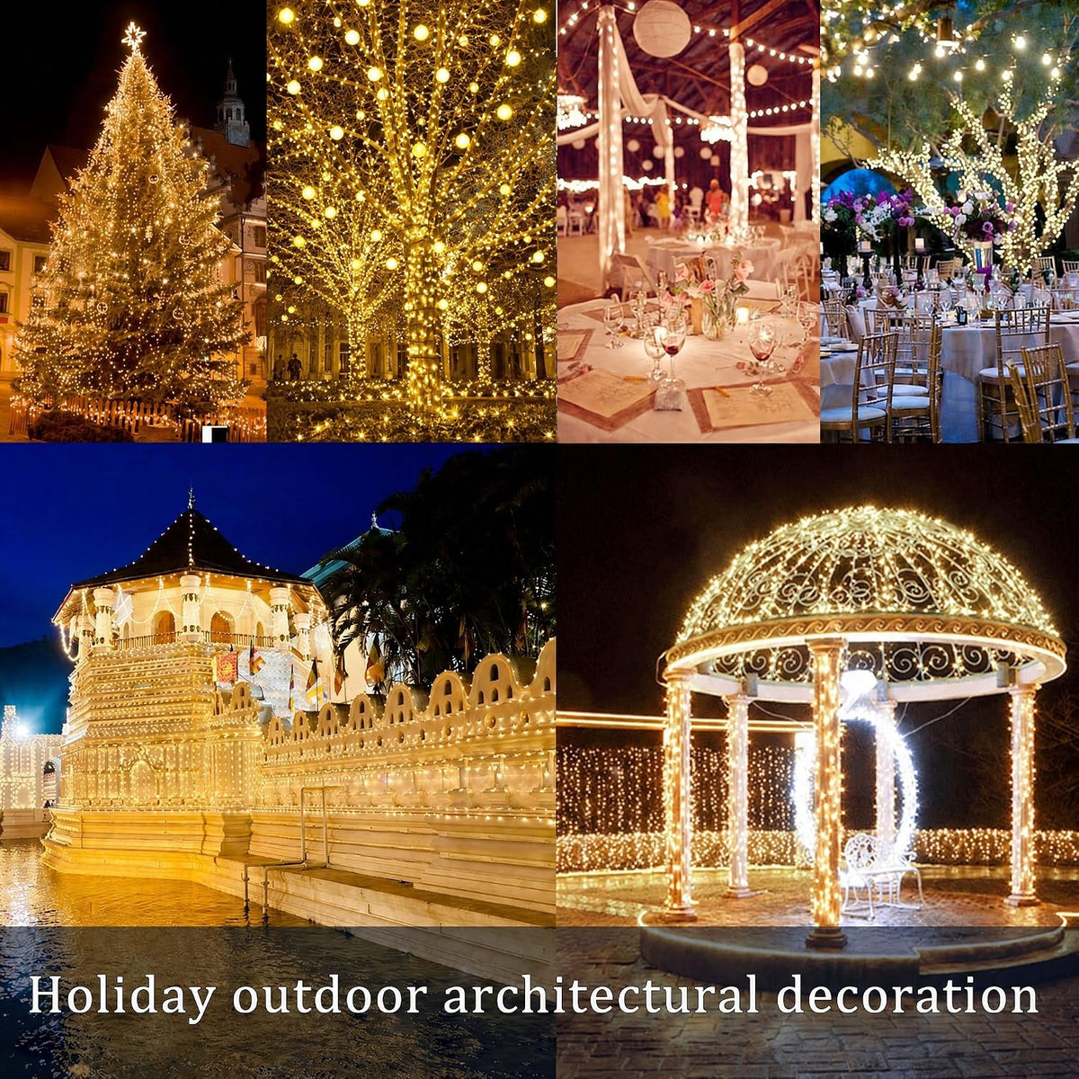 DAYLIGHTIR outdoor patio decorated with fairy string lights