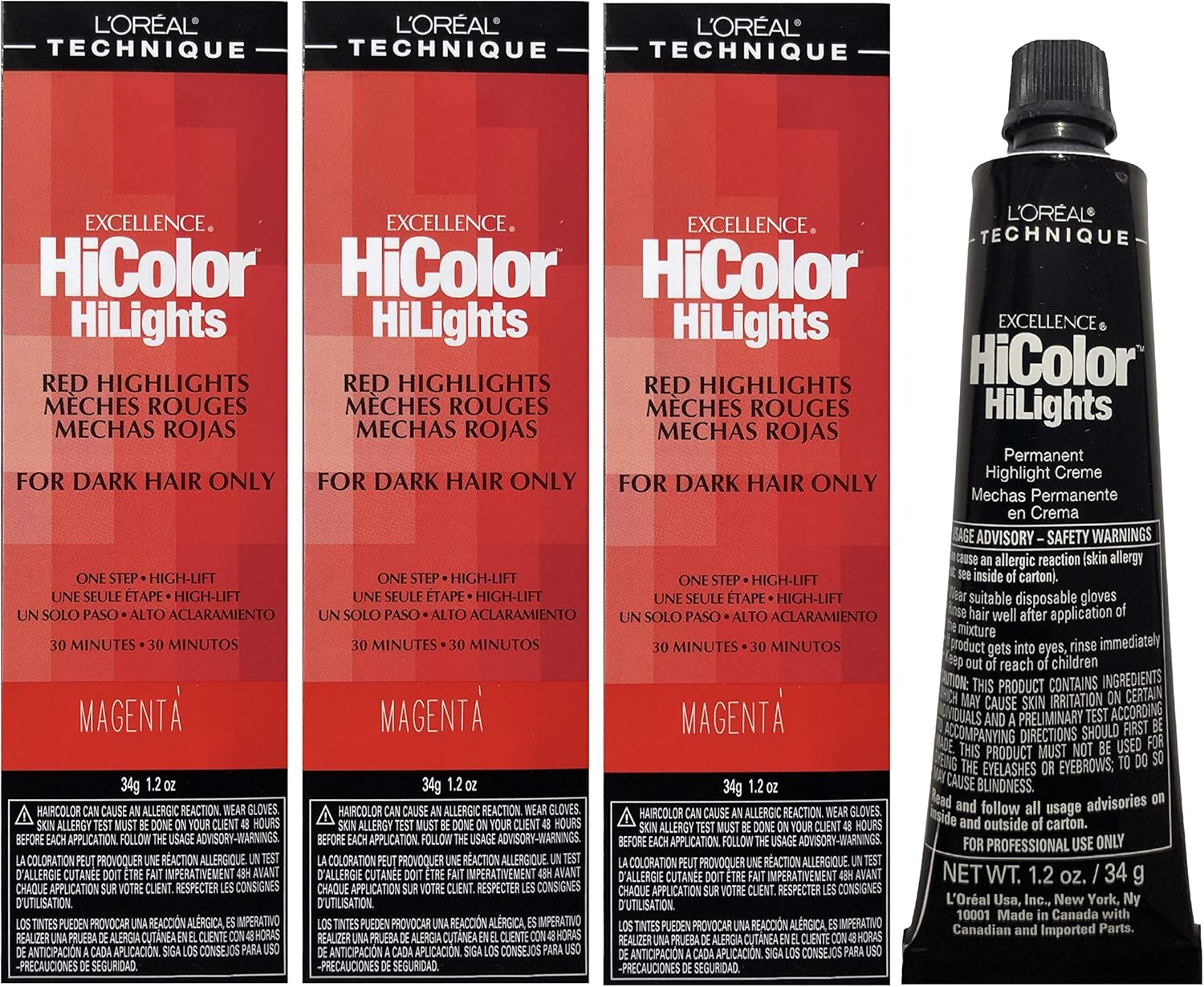 L'Oreal Technique Excellence Hicolor Hilights Magenta front view packaging