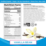 Orgain plant-based protein powder scoop and texture