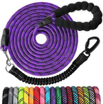 Rope Dog Leash 6 FT: Heavy Duty Leashes with Swivel Lockable Hook Reflective Threads Bungee and Padded Handle - Dog Lead for Large Small Medium Dogs Outside Walking Hiking Red - Image 10