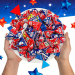 Back packaging of the LAETAFOOD assorted party candy bag showing product details.