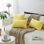 Home Brilliant striped corduroy pillowcase texture closeup