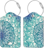 Fintie Luggage Tags Privacy Cover ID Label for Travel Bag Suitcase | with Stainless Steel Loop and Address Card, Starry Night, Agate Hexagons - Image 15