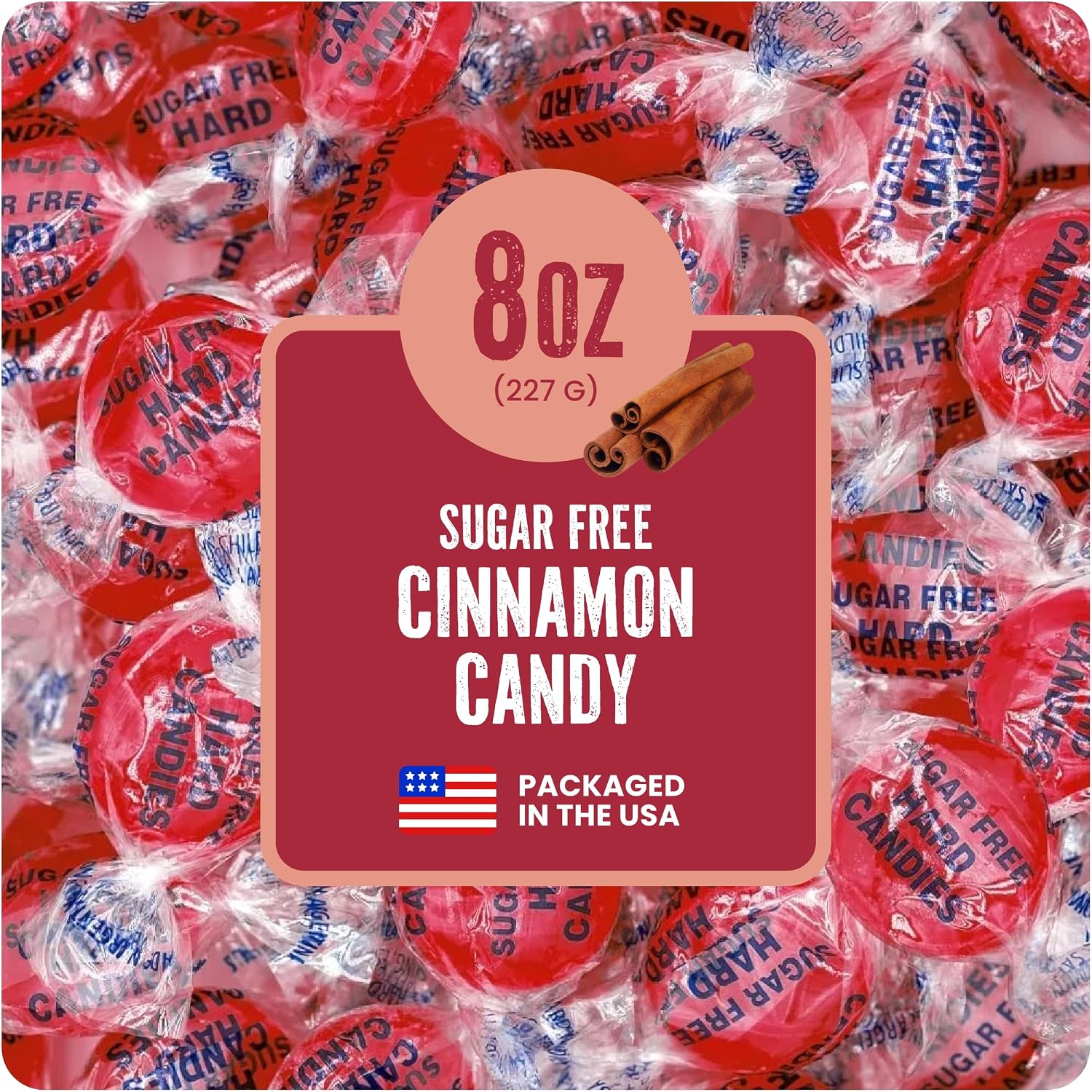 Cambie sugar free hard candy cinnamon flavor front view packaging
