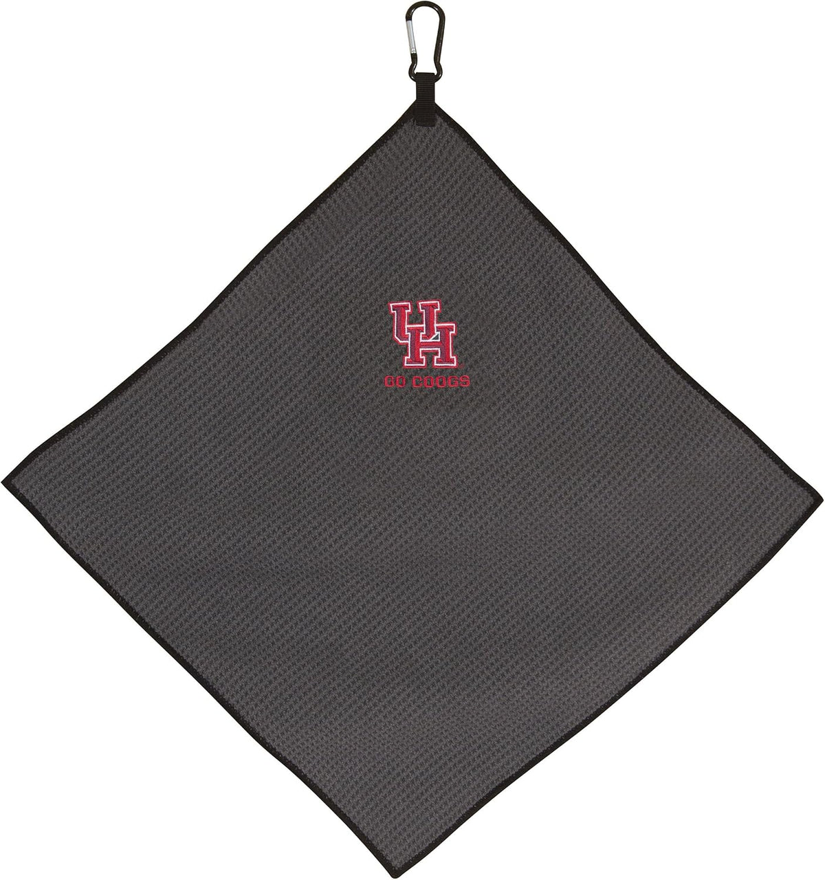 Team Effort Collegiate grey microfiber towel front view