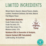 Safe edible dental chews for miniature dogs up to fifteen pounds size comparison