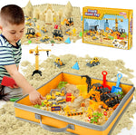 Billeeit sand construction kit with 36 pieces including trucks and sandbox