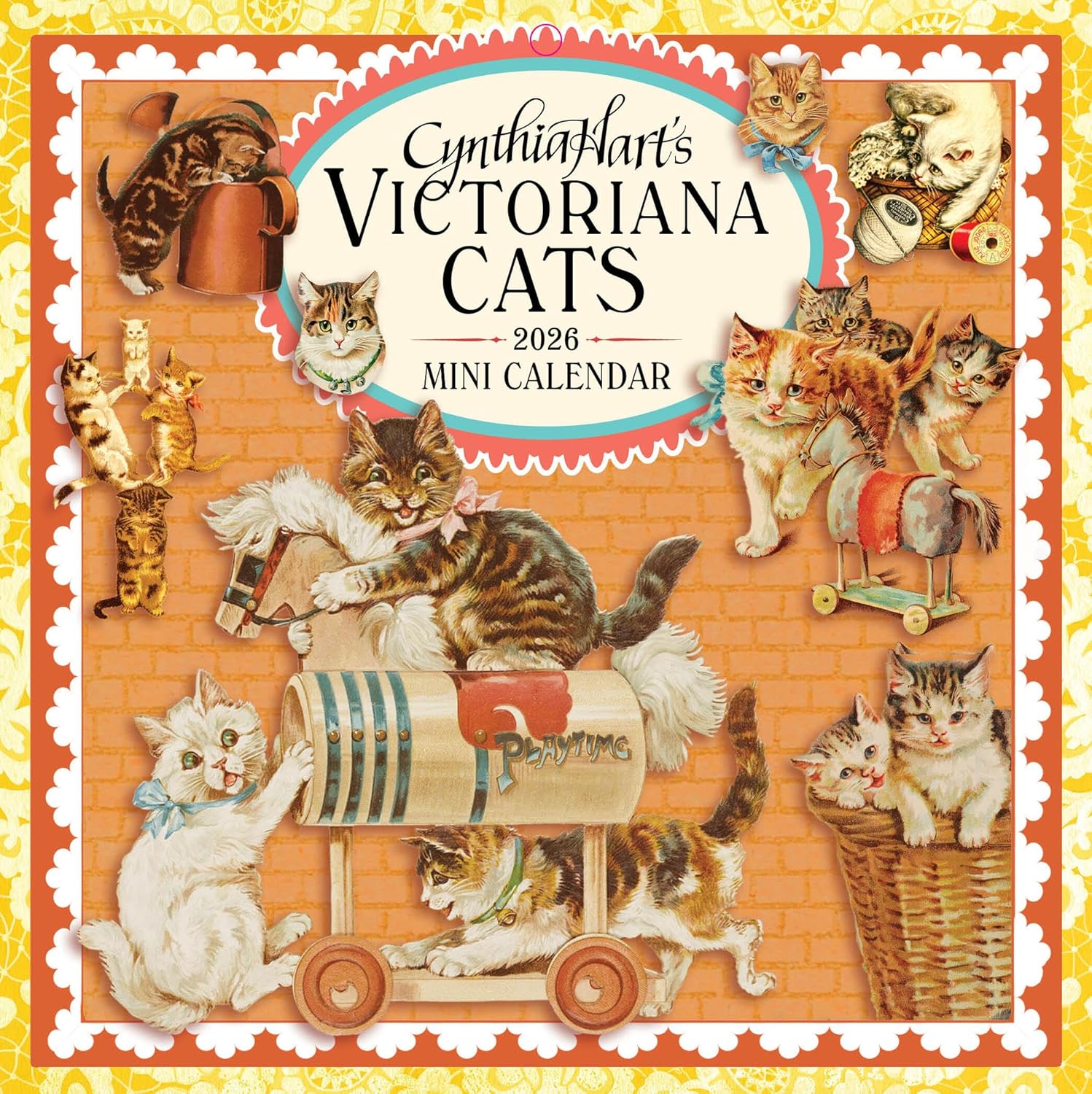 Cynthia Hart's Victoriana Cats Mini Wall Calendar 2026 - Image 1