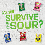 Assorted flavors of Warheads extreme sour candy including blue raspberry and watermelon