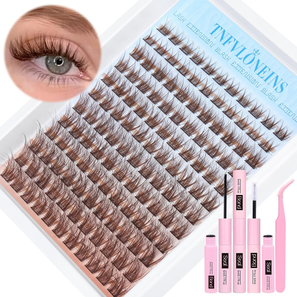 Natural Lash Clusters Wispy Cluster Eyelash Extensions Left&Right Cluster Lashes C Curl Individual Lashes Extension DIY Natural Eye Lash Clusters by TNFVLONEINS - Image 11