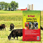Hi-Yield insecticide powder bottle for livestock and garden use