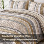 Wongs Bedding striped patchwork quilt texture detail
