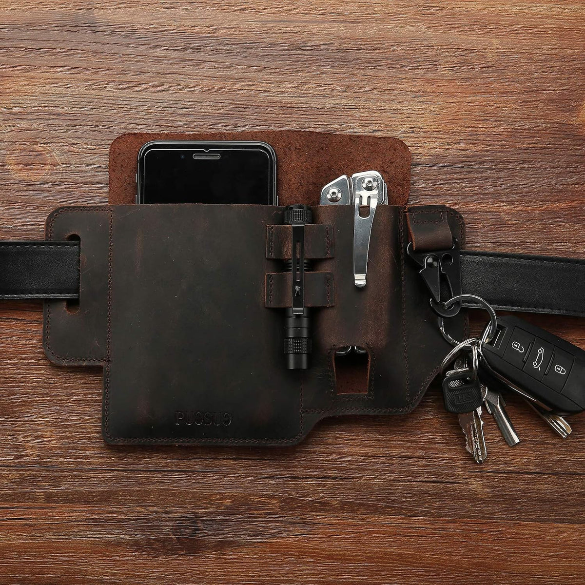 Puosuo multitool sheath angled view