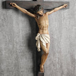 Bc Buildclassic Renaissance resin crucifix wood texture close up view