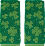 SKL Home shamrock jacquard hand towel set front view