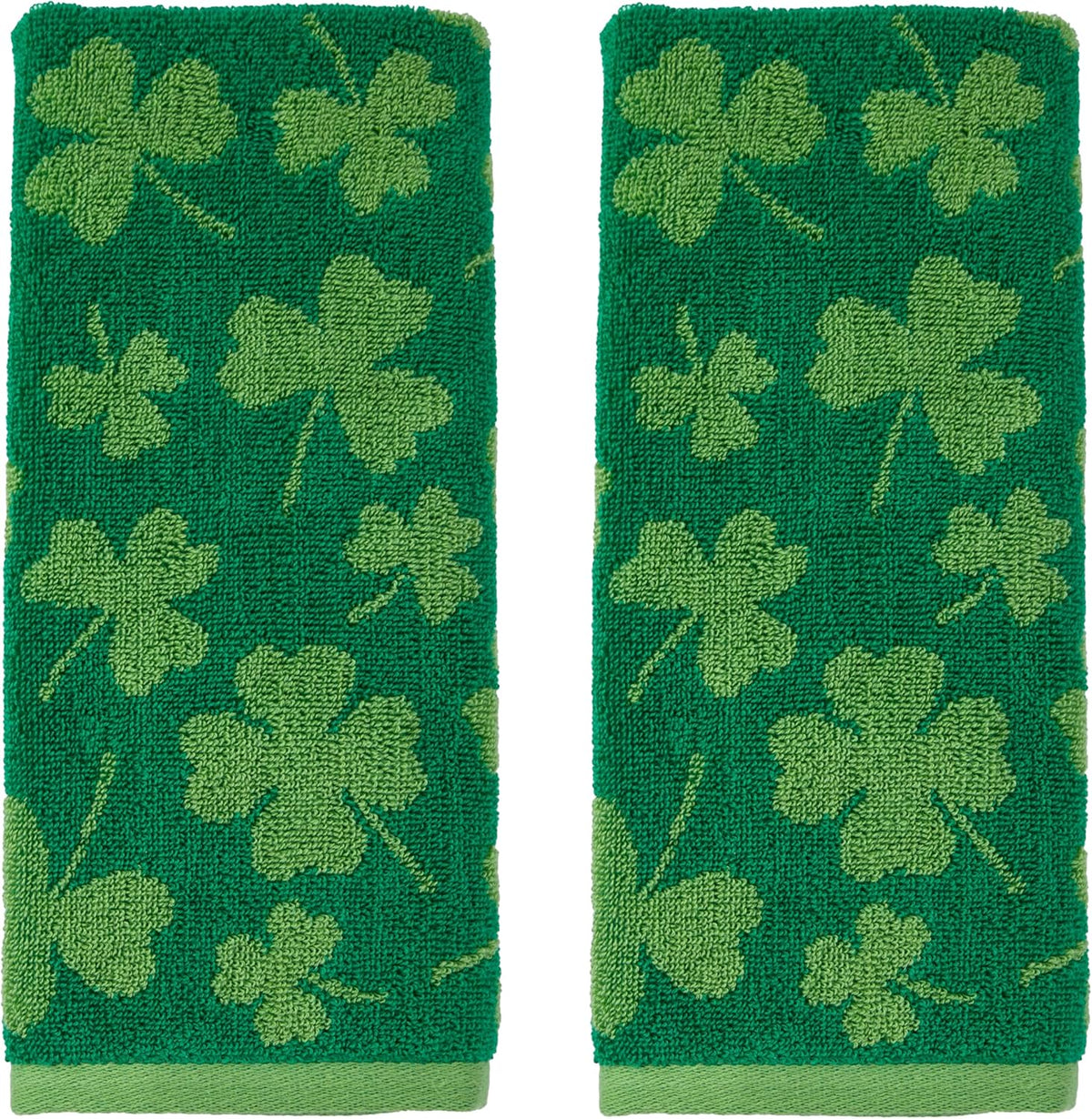 SKL Home shamrock jacquard hand towel set front view