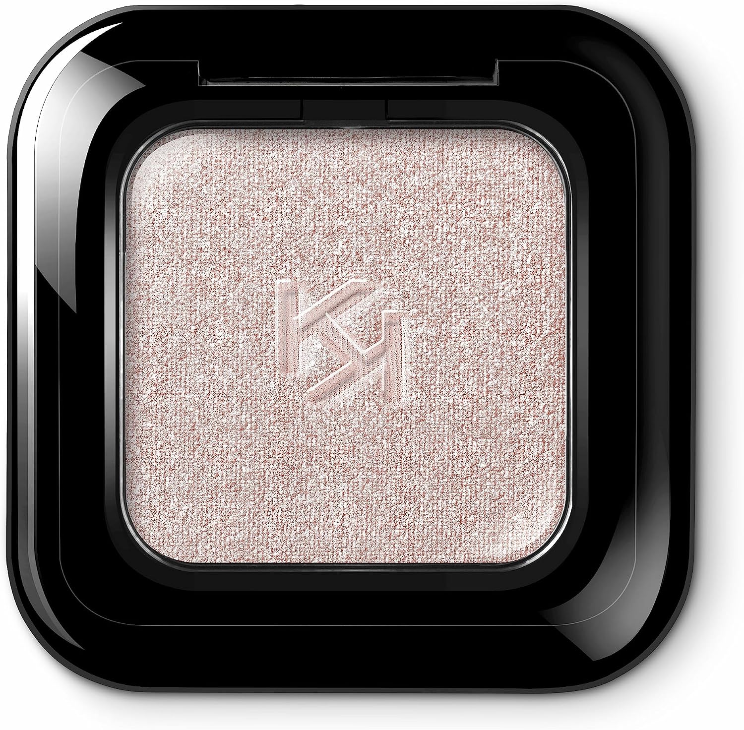 KIKO Milano High Pigment Eyeshadow front view showing square black compact pan and transparent lid.