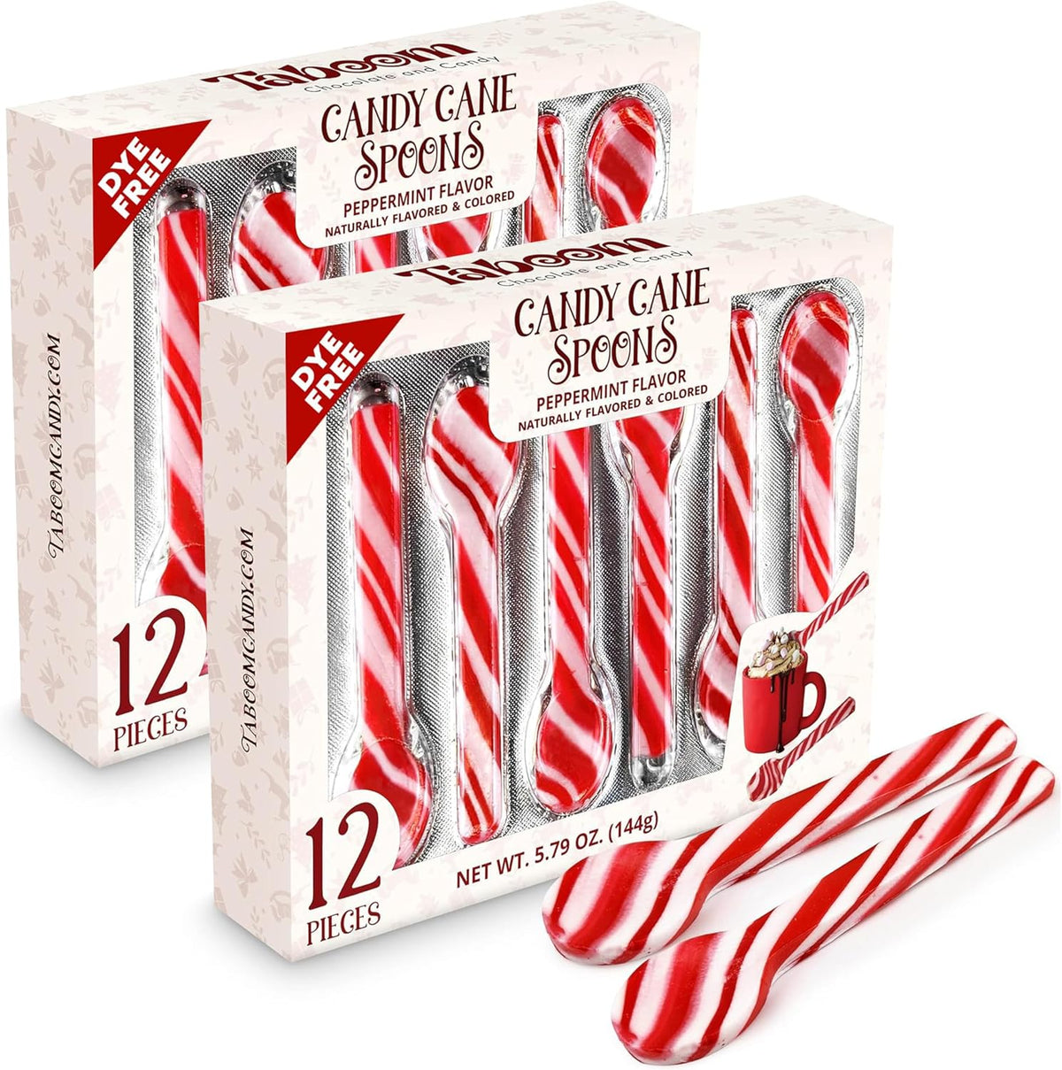 Dye free Christmas stocking stuffer peppermint treat spoons