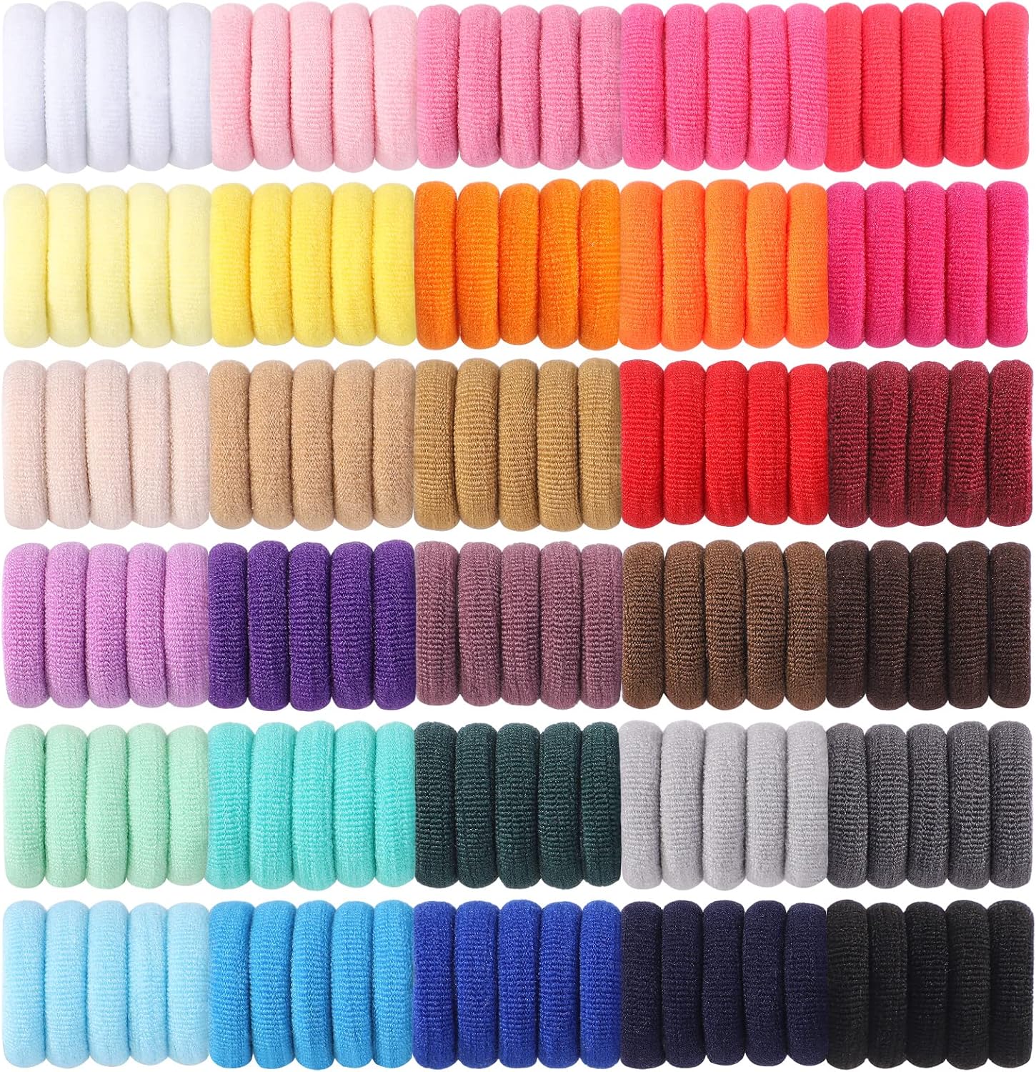 Jollybows 300pcs baby hair ties set in assorted vibrant colors