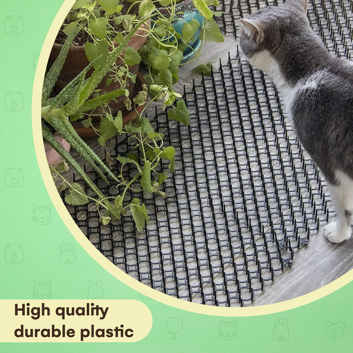 Homarden cat deterrent mat showing plastic spikes