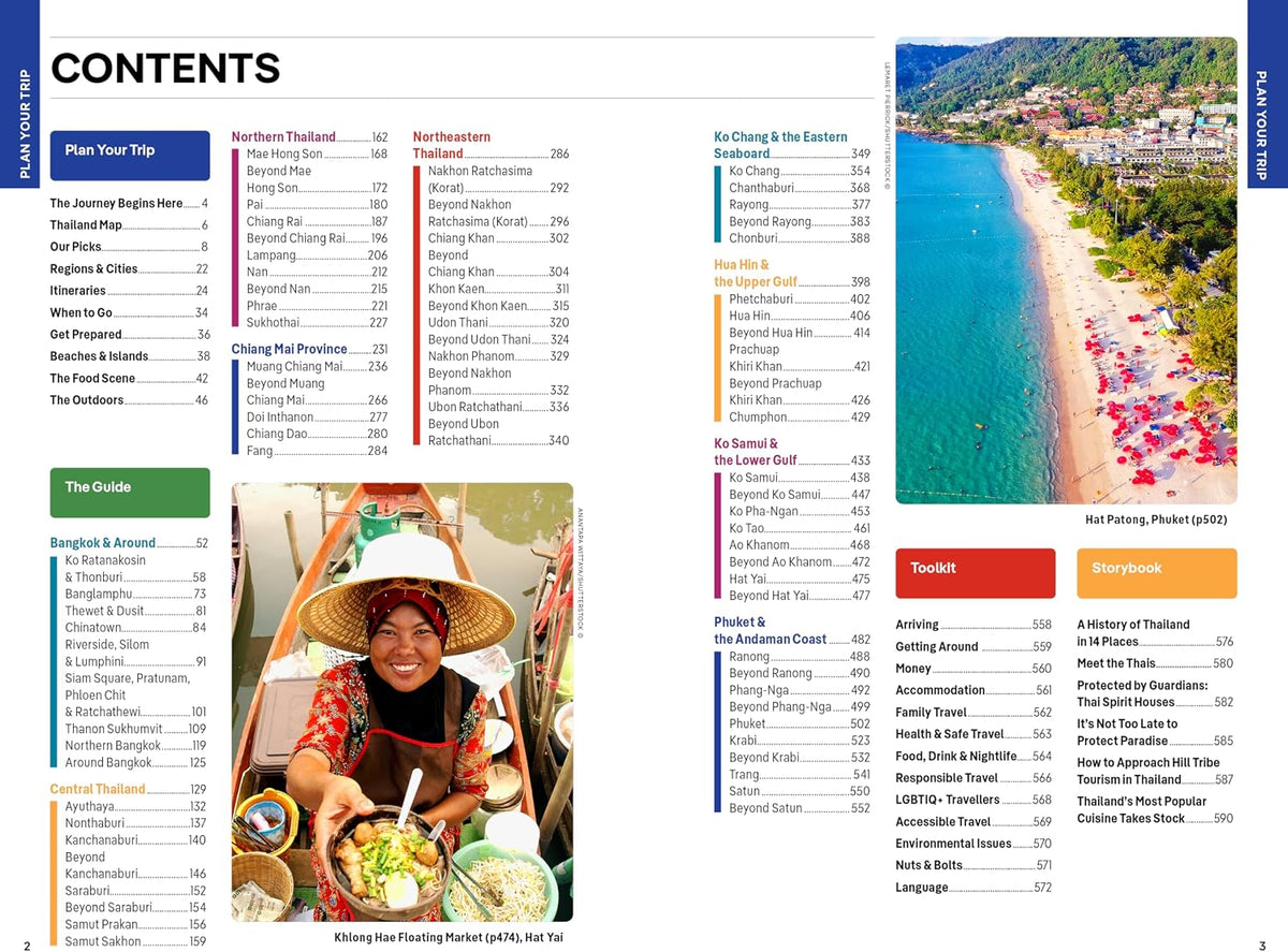 Lonely Planet Thailand travel guide back cover and publisher details