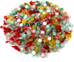 Cross section showing chocolate core inside peppermint candy