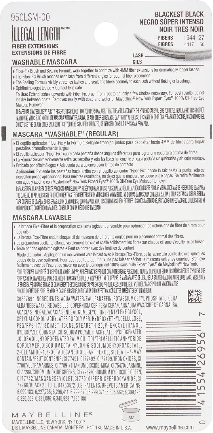 Maybelline mascara Fiber-Fix applicator brush bristles
