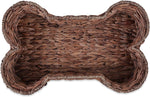 Bone Dry dark brown pet toy basket angled perspective view