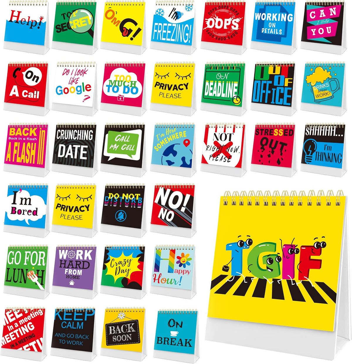 Gethelud funny desk sign front view desktop accessory