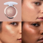 Close up swatch of Milani Baked Highlighter in Rosa Italiana
